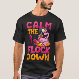 T-shirt Calme L'Arrivée Drôle Tropical Été Rose Fla