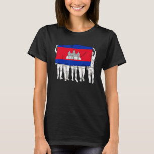 T-shirt Cambodge Groupe Khmer Fier Jour du Drapeau Tempéra