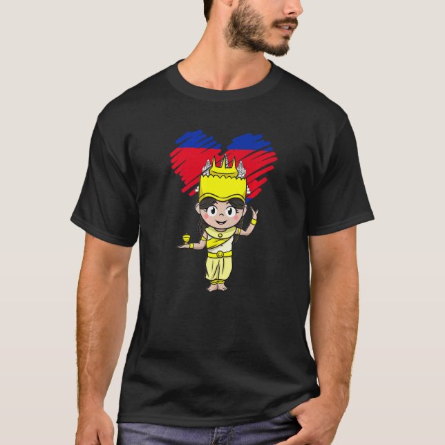 T-shirt Cambodia Cambodian Khmer Traditional Dance Apsara  (Devant)