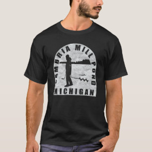 T-shirt Cambria Mill Pond Ice Fishing Michigan