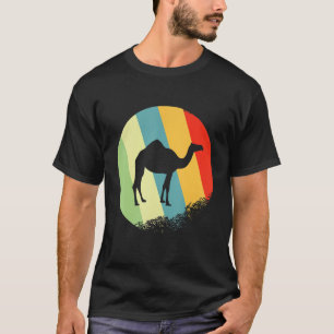 T-shirt Camel Animal Round Avec Couleurs Rétro