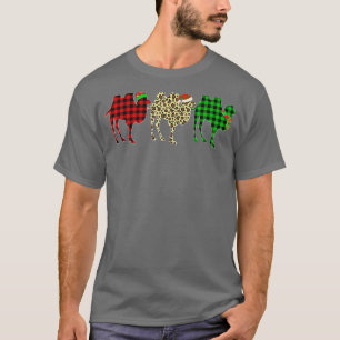 T-shirt Camel Christmas Tree Lights Funny Animals Xmas Paj