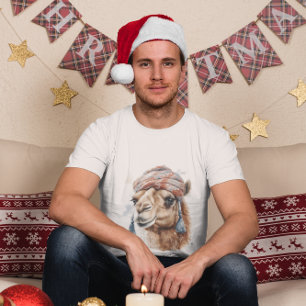 T-shirt Camel de Noël, personnalisable