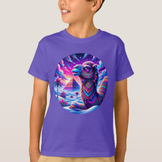 T-shirt Camel surréaliste dans un désert enneigé