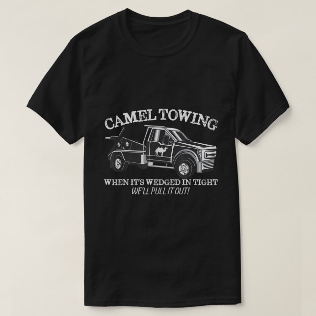 T-shirt Camel Towing Funny Adulte Gag (Design devant)