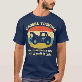 T-shirt Camel Towing Retro Adult Hummor Saying Funny Hallo