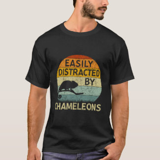 T-shirt Caméléon facilement distrait par les caméléons