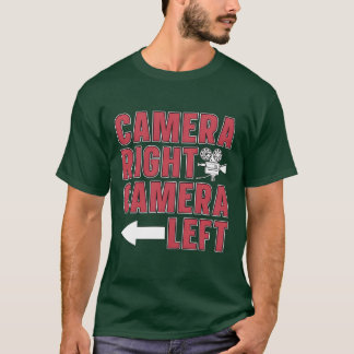 T-shirt Caméra de cinéma Caméra de droite Film de gauche