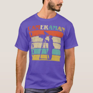 T-shirt Caméra de cinéma Retro Vintage Daddy Cameraman