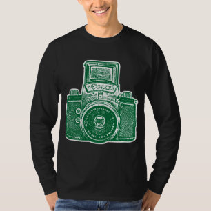 T-shirt Caméra géante est-allemande - Forest Green et Whit