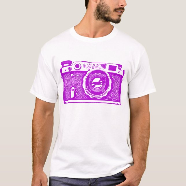 T-shirt Caméra géante soviétique russe - violet (Devant)