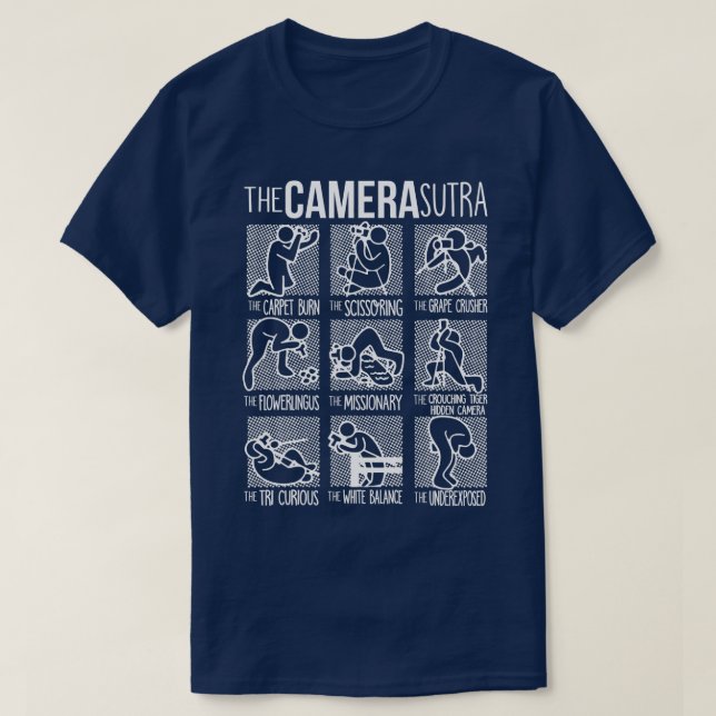 T-shirt Caméra Sutra Drôle Photographe Caméra (Design devant)