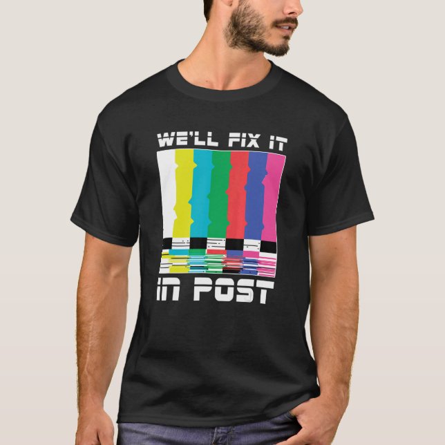 T-shirt Caméraman Vidéographe Travail Nous allons le répar (Devant)