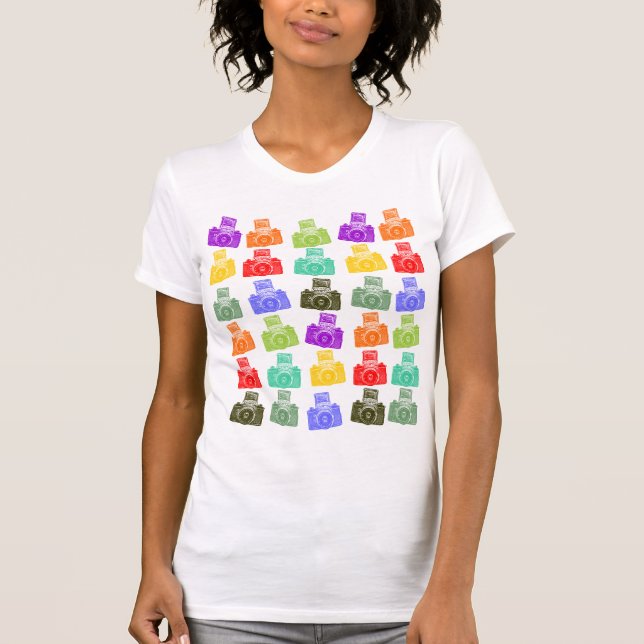 T-shirt Caméras colorés (Devant)