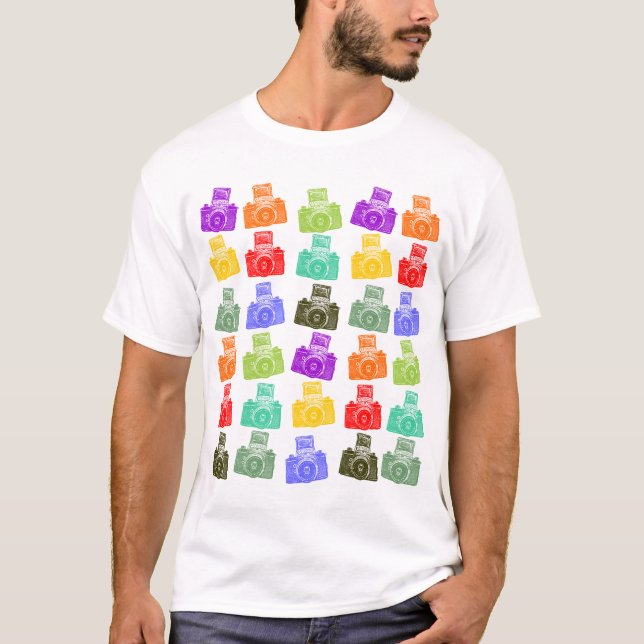 T-shirt Caméras colorés (Devant)