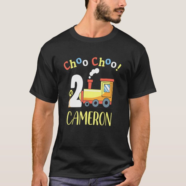 T-shirt Cameron Choo Choo Deux Train 2e Anniversaire Turin (Devant)
