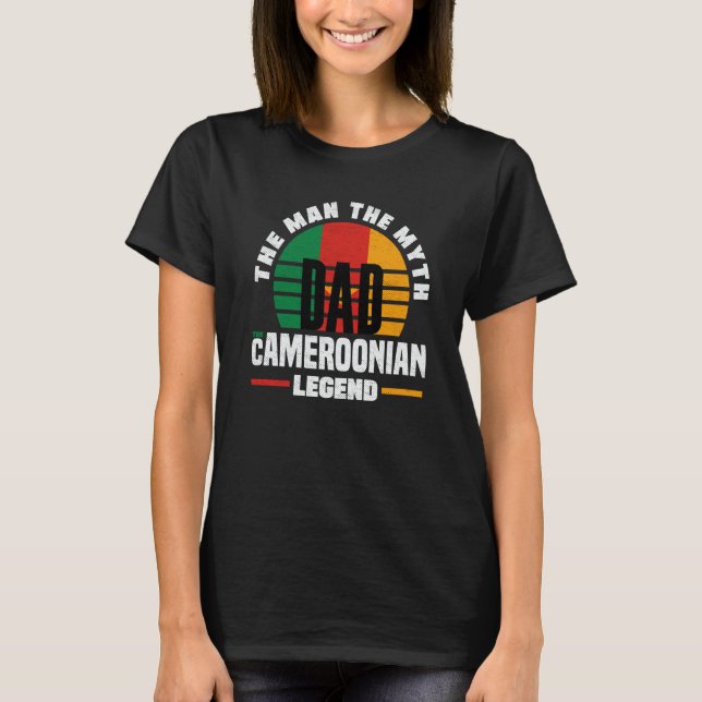 T-shirt Cameroon Cameroonian Cameroon Flag Fathers Day (Devant)