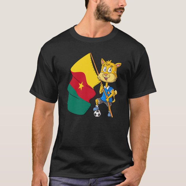 T-shirt Cameroon fan cat  1 (Devant)