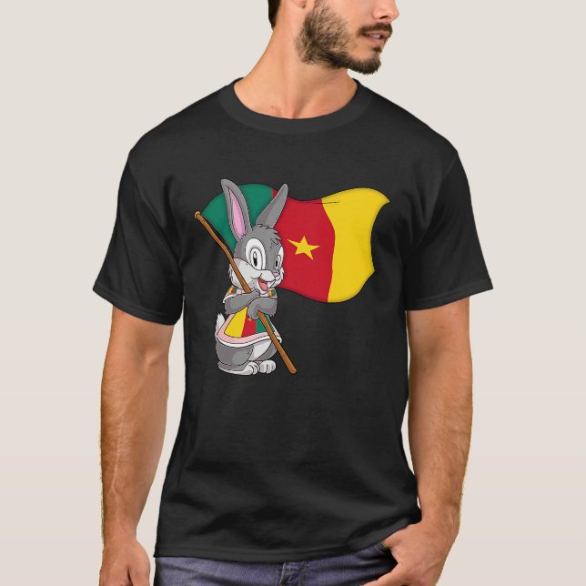 T-shirt Cameroon fan rabbit (Devant)