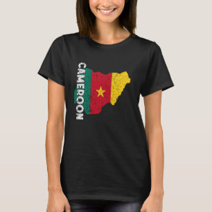 T-shirt Cameroun Drapeau camerounais Fierté Carte cameroun
