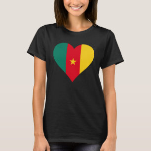 T-shirt Cameroun Drapeau Coeur Cameroun Aimer Cameroun Cam