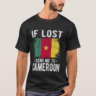 T-shirt Cameroun Drapeau Souvenir - Si perdu envoyez-moi à