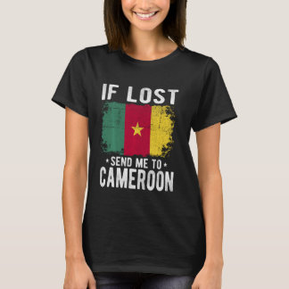 T-shirt Cameroun Drapeau Souvenir - Si perdu envoyez-moi à