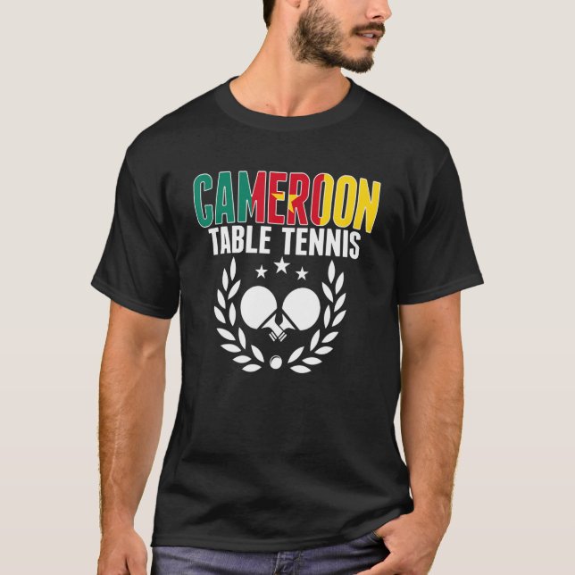 T-shirt Cameroun Tennis de table camerounais Ping Pong Sup (Devant)
