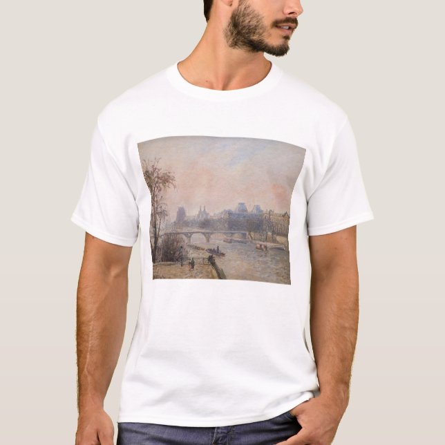 T-shirt Camille Pissarro - La Seine et le Louvre (Devant)