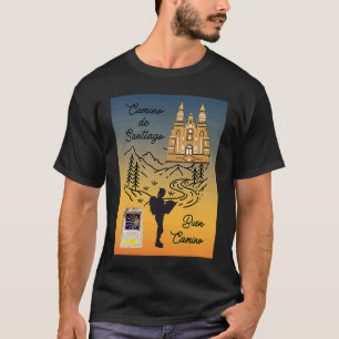 T-shirt Camino de Santiago Buen Camino Female Pilgrim Shel