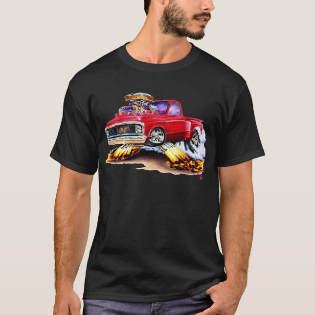 T-shirt Camion 1970-72 de rouge de Chevy C10 (Devant)