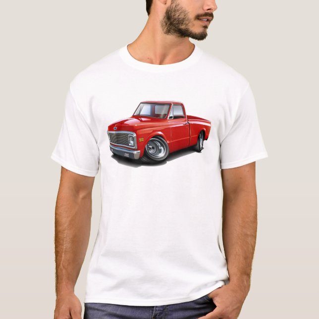 T-shirt Camion 1970-72 de rouge de Chevy C10 (Devant)