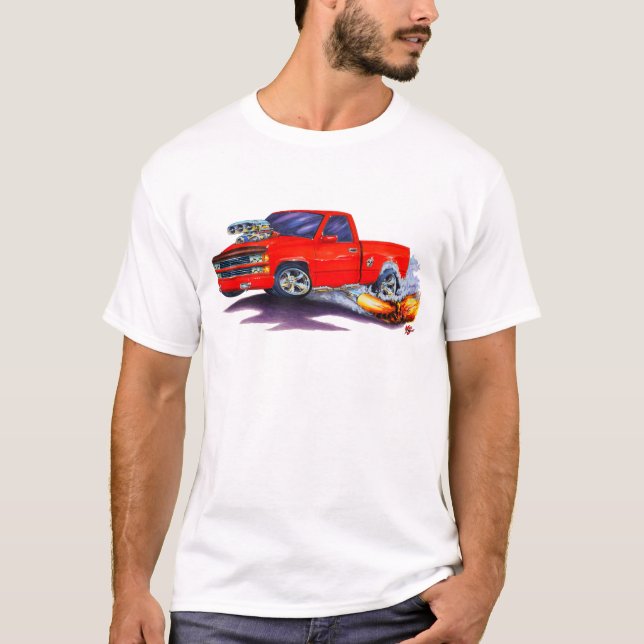 T-shirt Camion 1988-98 de rouge de Silverado (Devant)