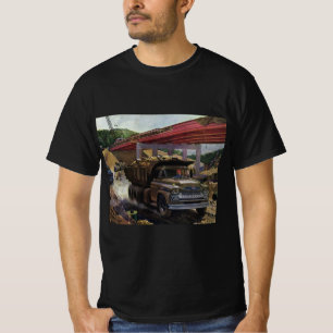 T-shirt Camion à benne basculante d'entreprise vintage sur