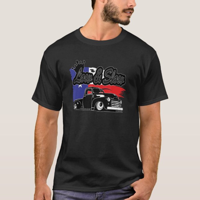 T-shirt Camion à faible capacité Texas Drapeau à faible et (Devant)