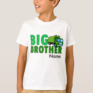 T-shirt Camion à ordures de frère avec le nom personnalisé