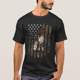 T-shirt Camion American Flag Ger Pointeur à poils courts 4