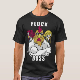 T-shirt Camion Boss Flock Boss Huhn Loosters 1