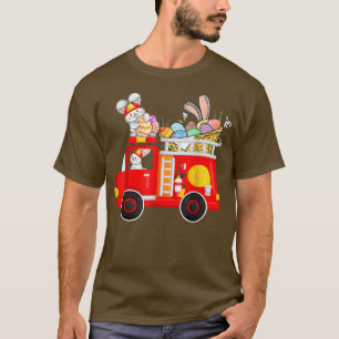 T-shirt Camion Bunny Riding Camion Feu de Pâques Jour pomp