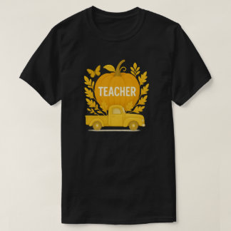 T-shirt Camion Citrouille d'automne pour enseignants T-shi