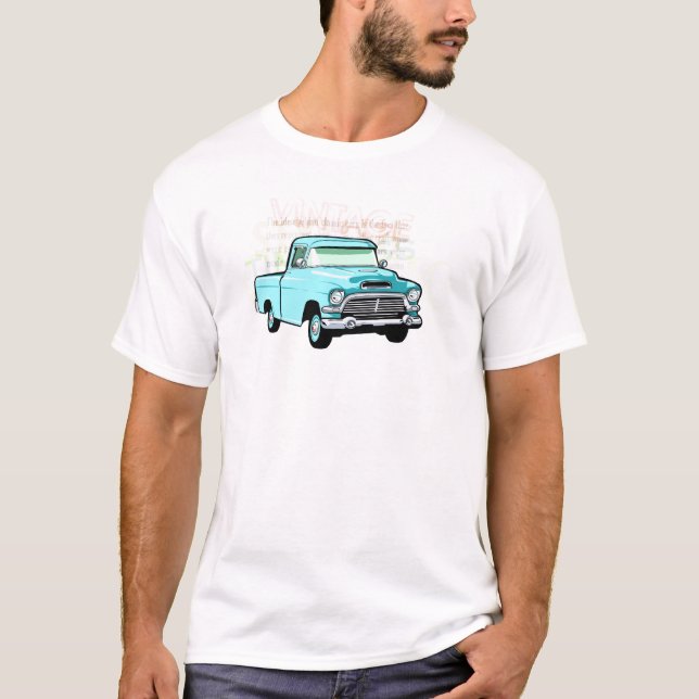 T-shirt Camion classique dans le bleu, semi collecte très (Devant)
