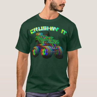 T-shirt Camion Crushin' Monster Vintage Retro271