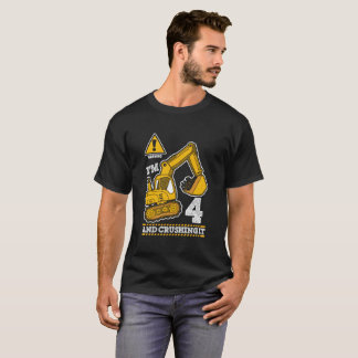 T-shirt Camion de construction 4e 4 excavatrice constructe