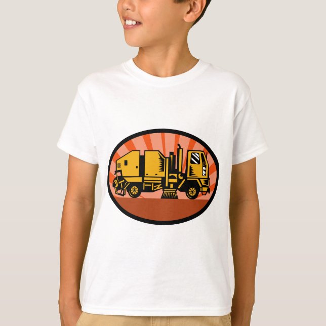 T-shirt camion de décapant de balayeuse (Devant)