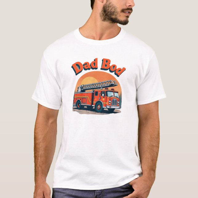T-shirt camion de feu papa Bod - Drôle (Devant)