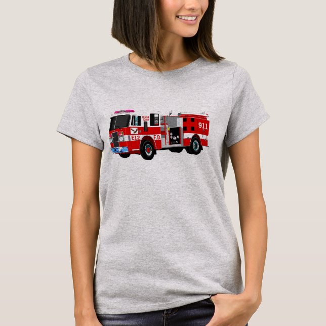 T-SHIRT CAMION DE POMPIERS (Devant)