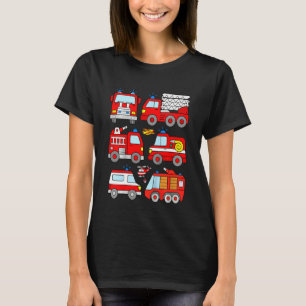 T-shirt Camion de pompiers pour enfants Véhicules de lutte