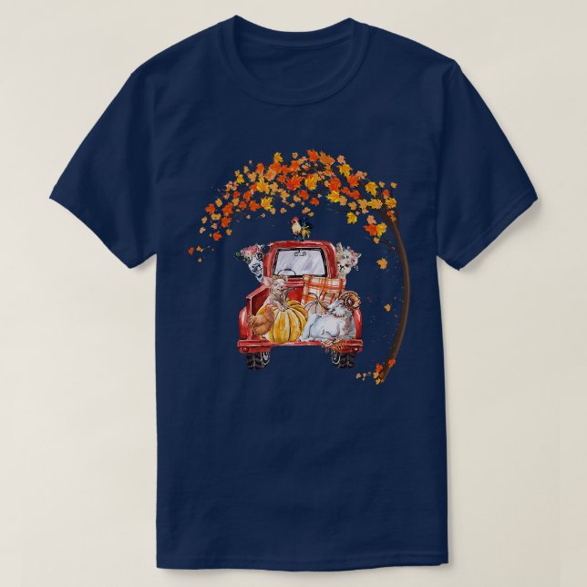 T-shirt Camion de ramassage Animaux de ferme d'automne Arb (Design devant)