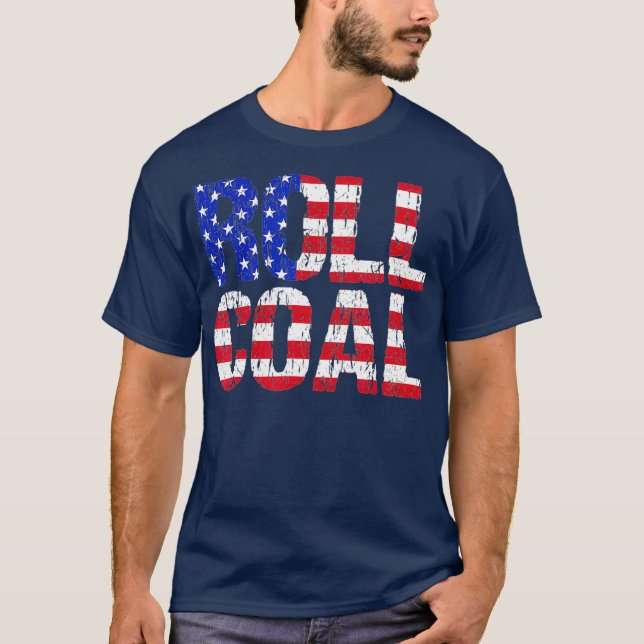 T-shirt Camion de ramassage diesel de charbon roulé Camion (Devant)
