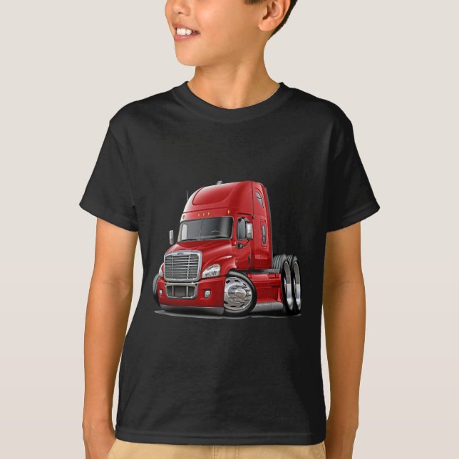 T-shirt Camion de rouge de Freightliner Cascadia (Devant)